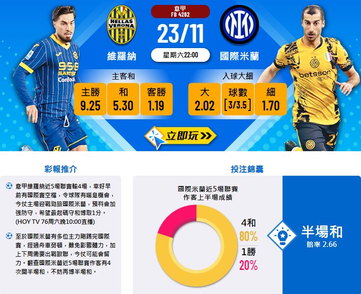 维罗纳 vs 国际米兰